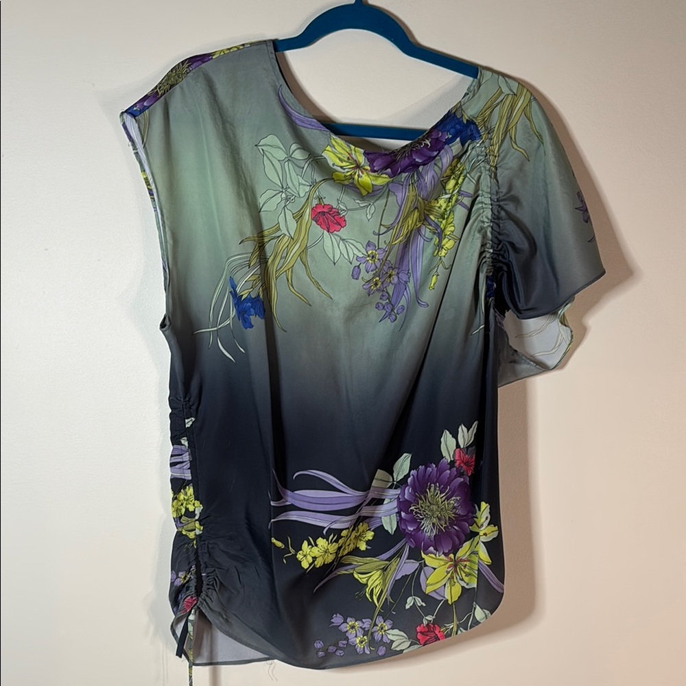 Jennifer Lopez Asymmetrical floral Blouse